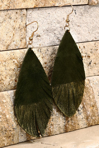 Leather Leaf Olive/Gold