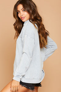 Gray Heathered Pullover