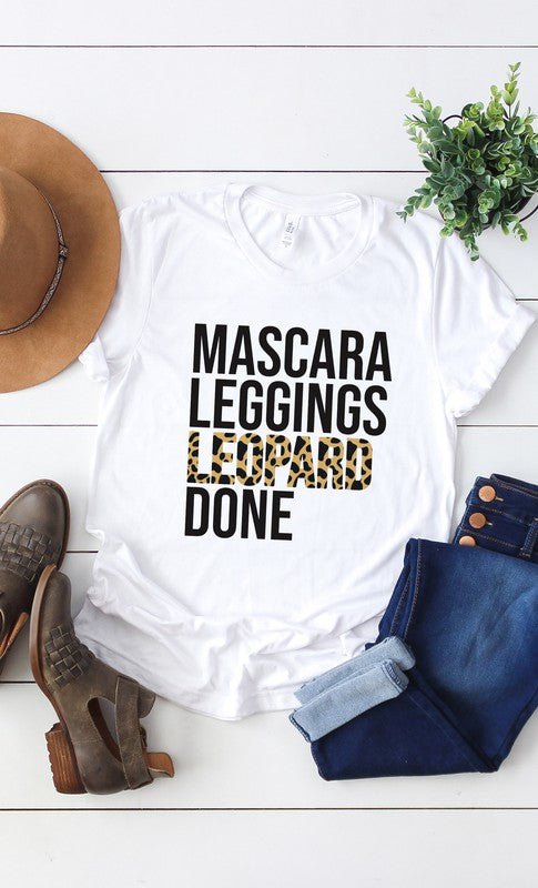 Mascara, Leopard, Leggings Tee