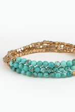 Load image into Gallery viewer, Turquoise &amp; Gold Bracelet