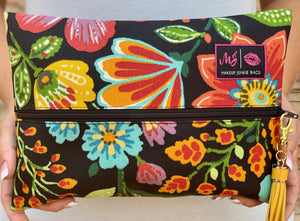 Makeup Junkie Bag Black Floral