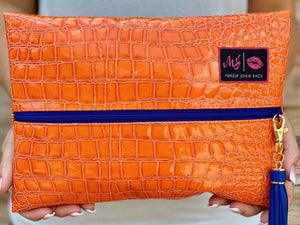 X Makeup Junkie Bag Orange Gator