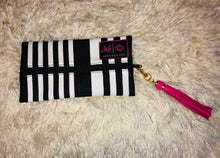 Load image into Gallery viewer, X Makeup Junkie Bag Asymetircal Stripes