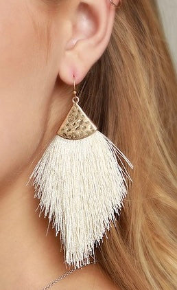 Ivory Fringe Earrings