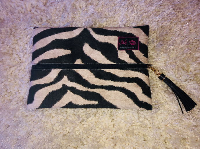 X Makeup Junkie Bag Zebra