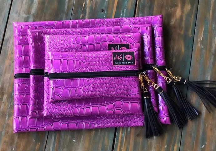 X Purple Kinda Pink Makeup Junkie Bag